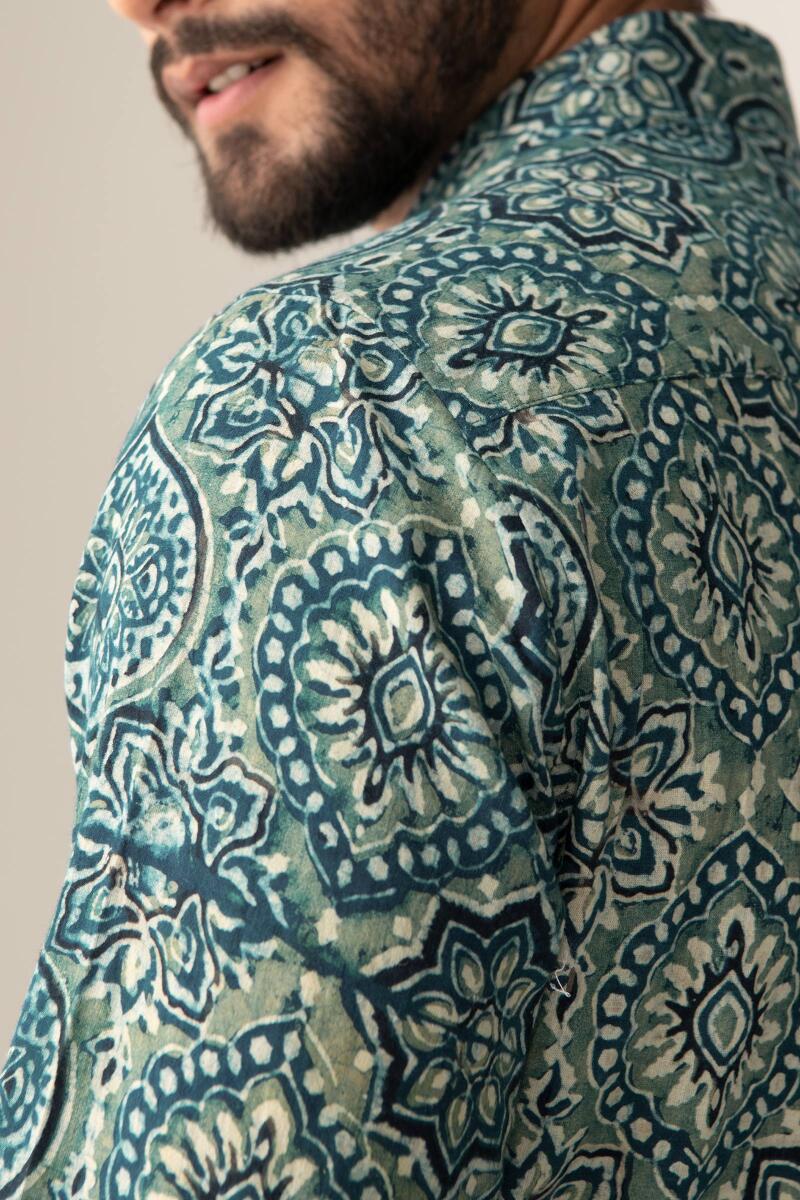 Zaid Sahib Ajrak Shirt