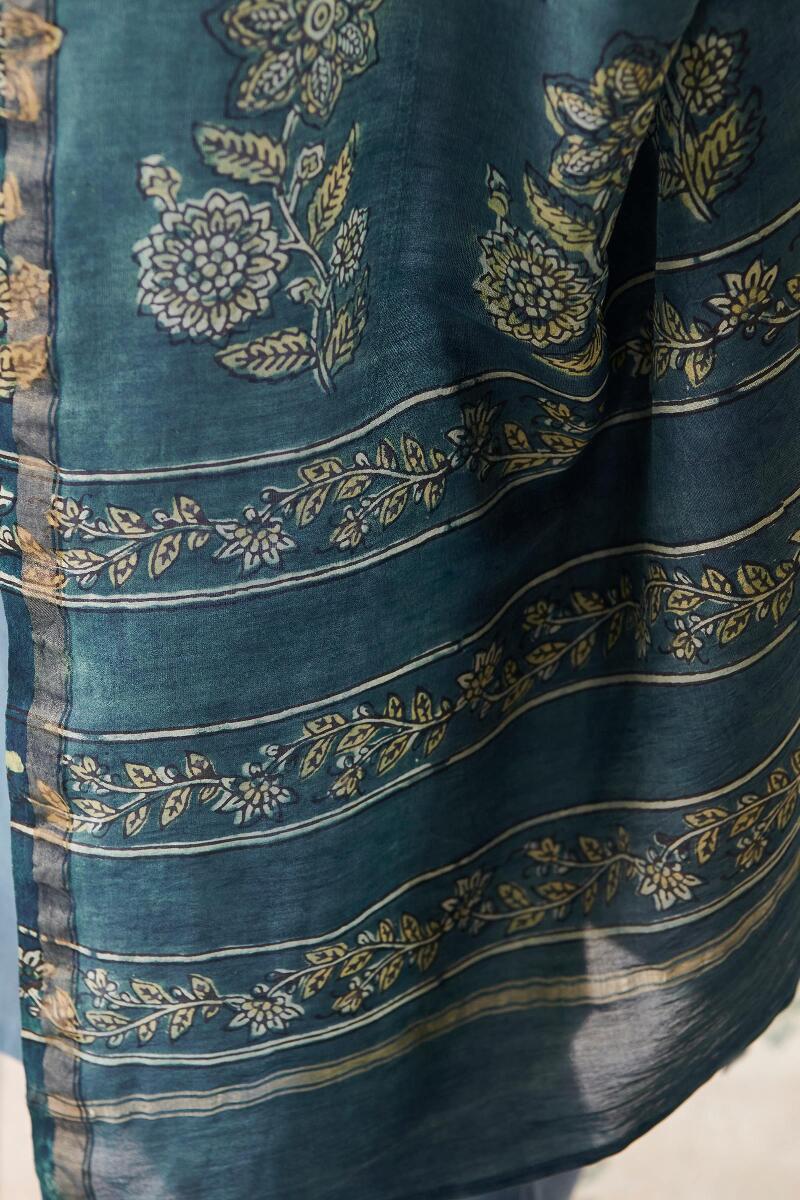 Nasrine Mahin Ajrak Chanderi Dupatta