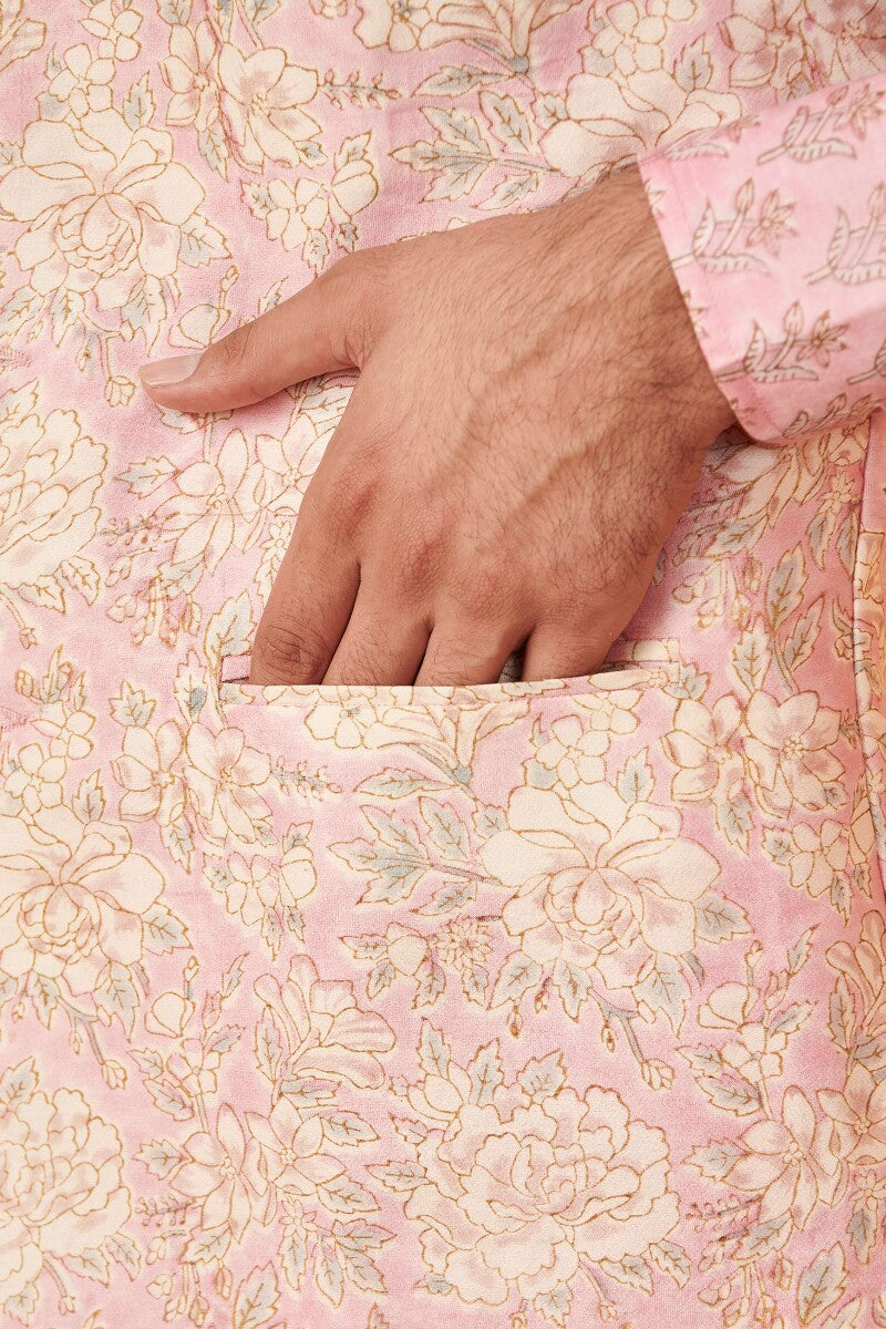 Shirin Sameer Sanganeri Chanderi Nehru Jacket