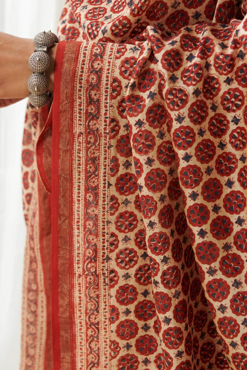 Sehra Darya Bagru Chanderi Dupatta