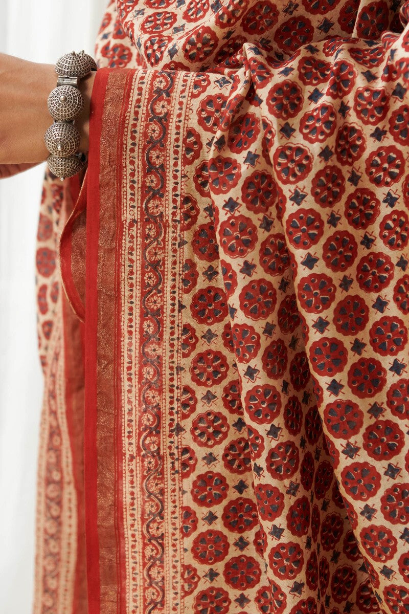 Sehra Darya Bagru Chanderi Dupatta