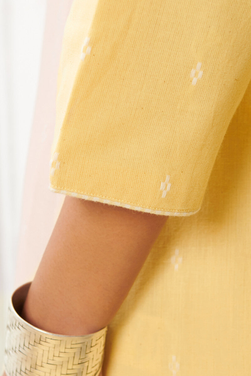 Gauhar Nadia Yellow Handloom Kurta