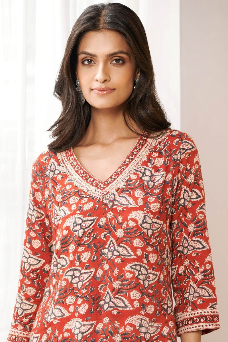 Sehra Darya Bagru Kurta