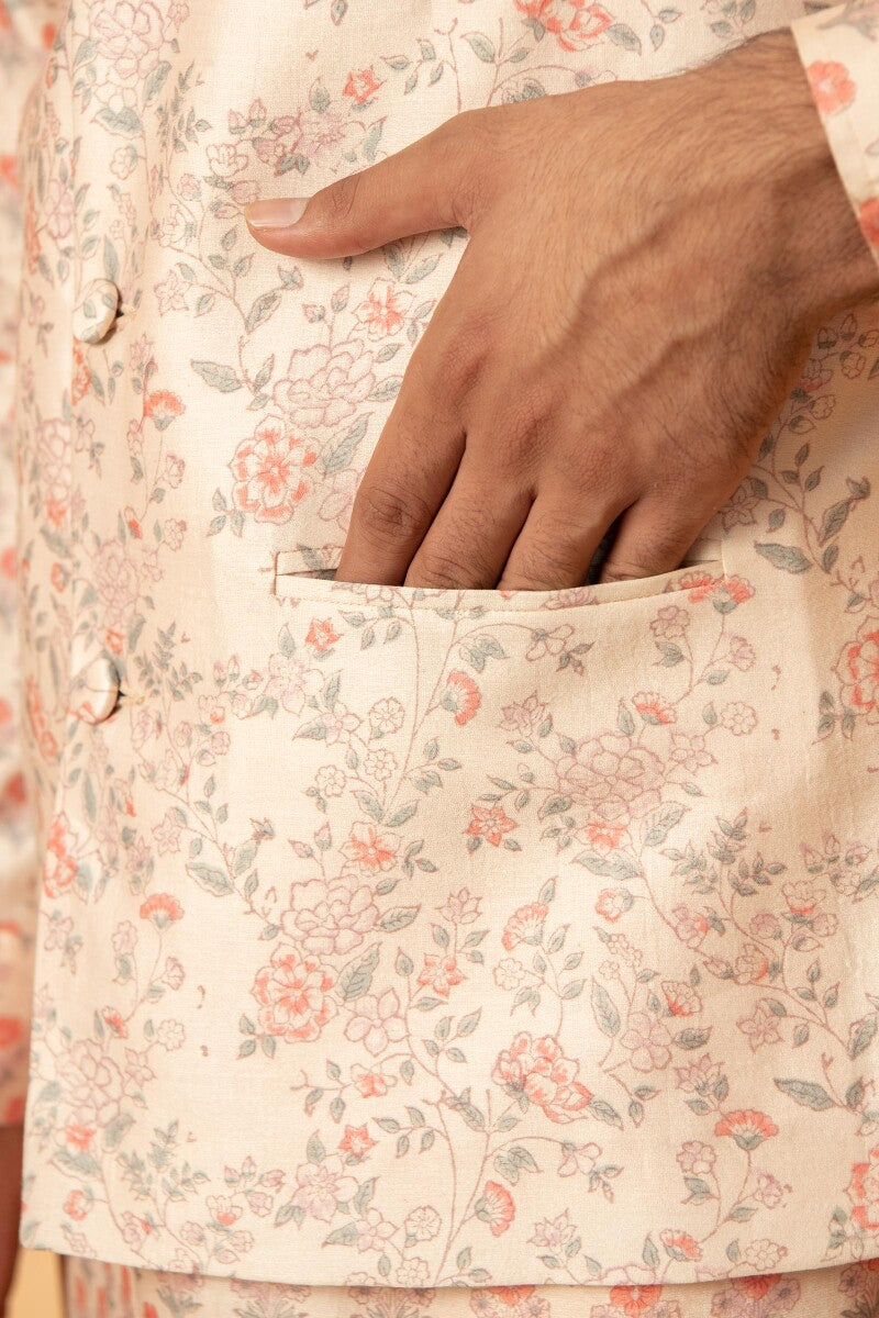 Shirin Zafar Chanderi Nehru Jacket