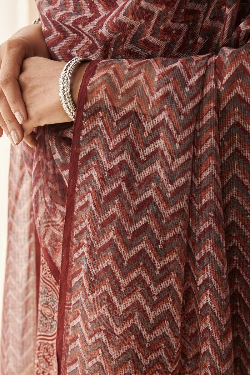 Zubeida Sareen Ajrak Kota Dupatta