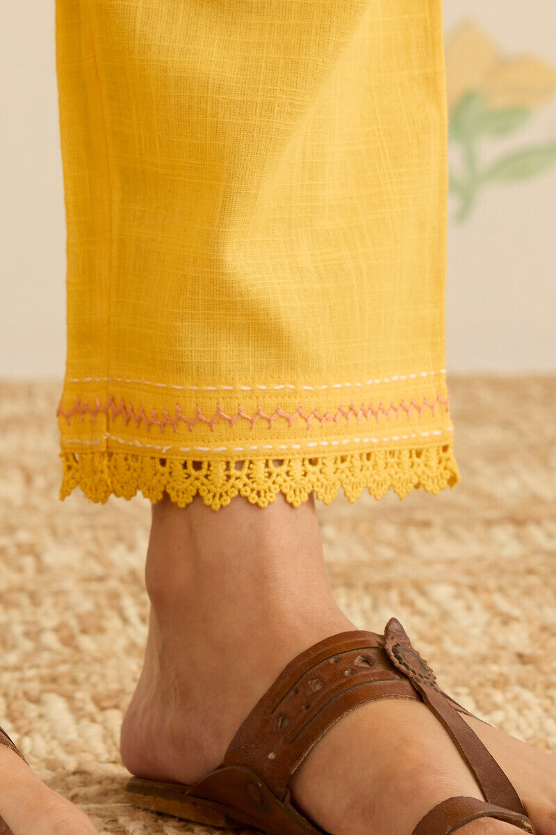 Kashida Kiara Yellow Narrow Pants