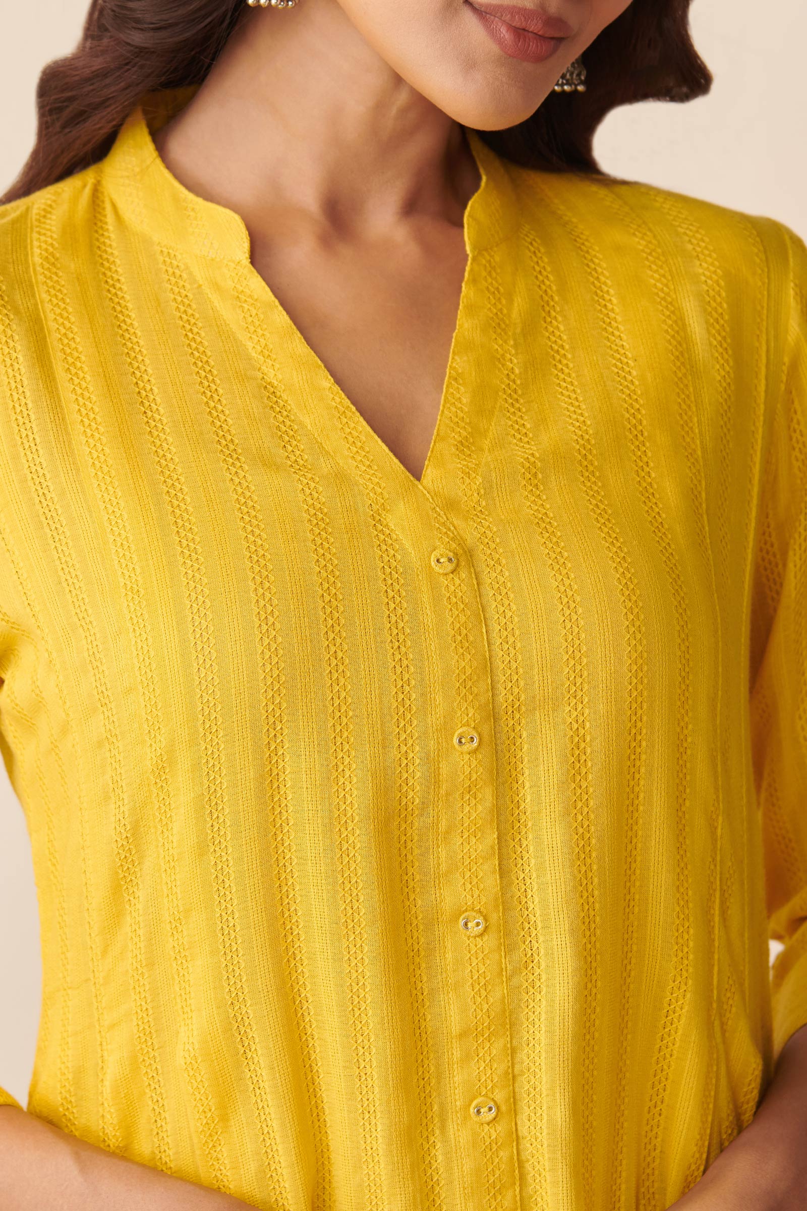 Roza Rahima Bamboo Yellow Kurta