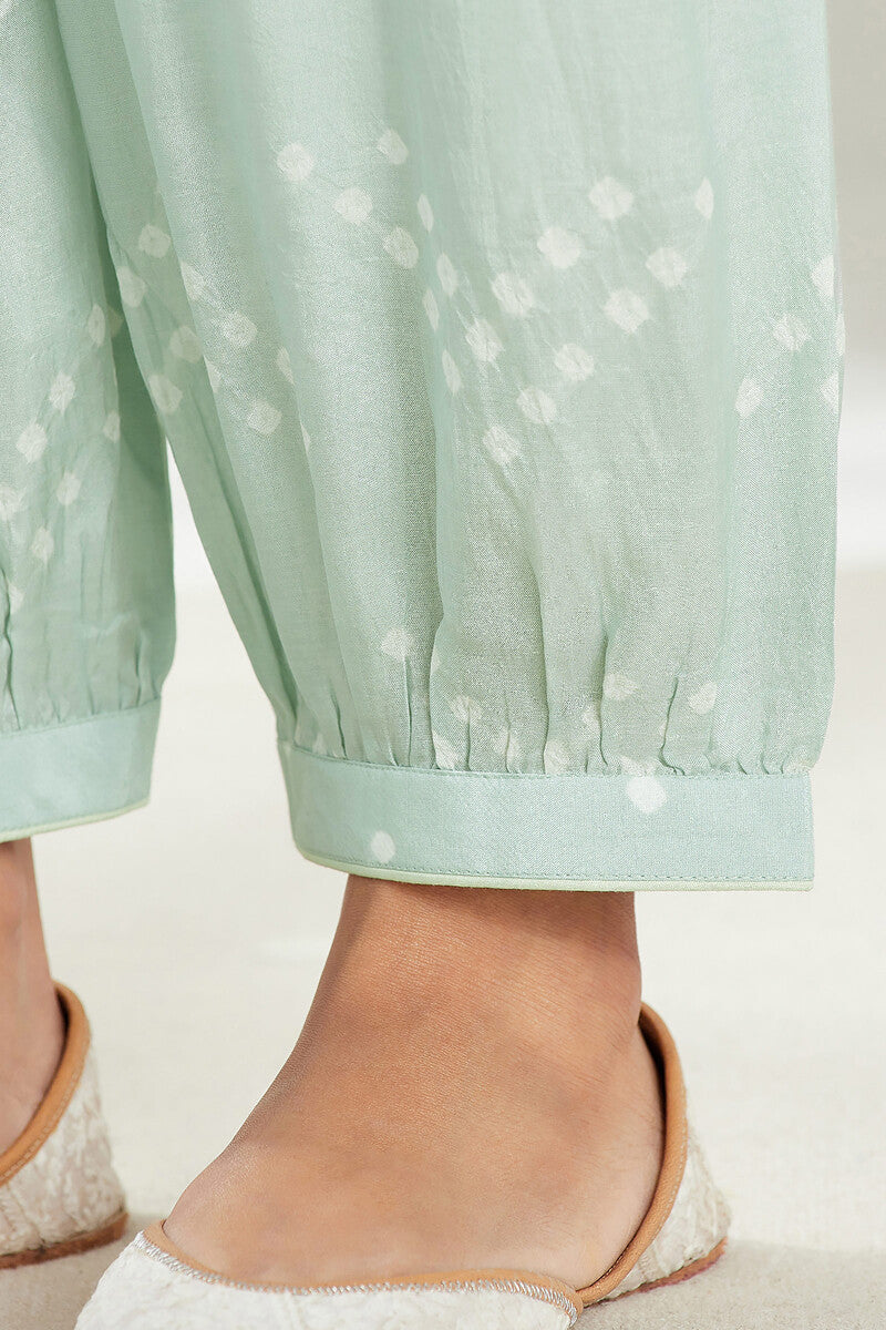 Gauhar Afroza Green Bandhej Izhaar Pants
