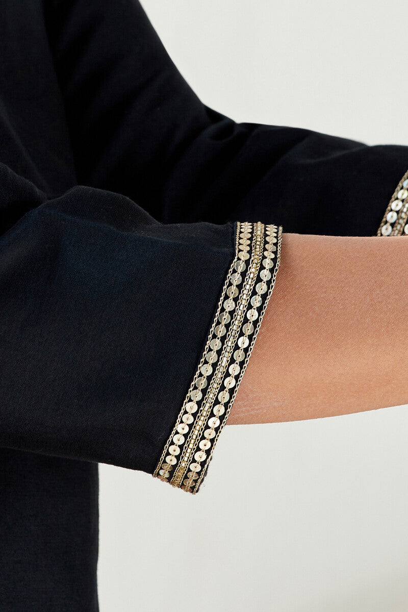 Gauhar Maira Black Chanderi Kurta