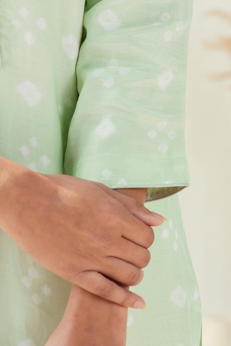 Gauhar Afroza Light Green Bandhej Kurta