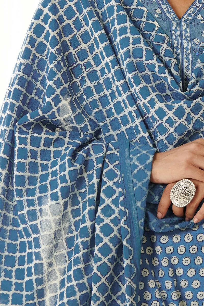 Sehra Heer Indigo Dupatta