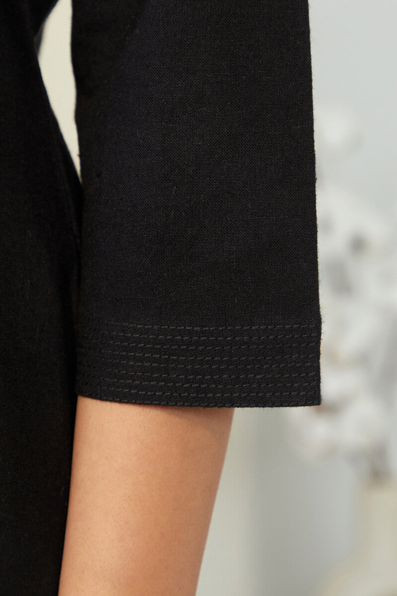 Roza Seher Black Kurta