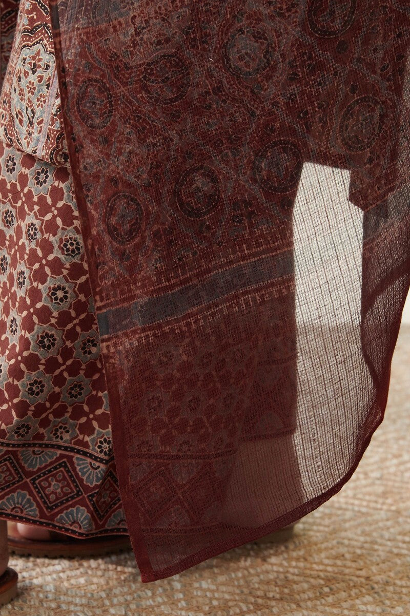 Sehra Sahiba Ajrak Kota Dupatta