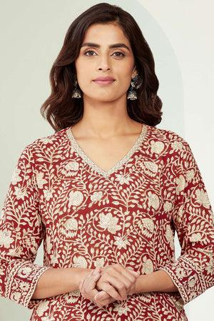 Sehra Leila Bagru Kurta