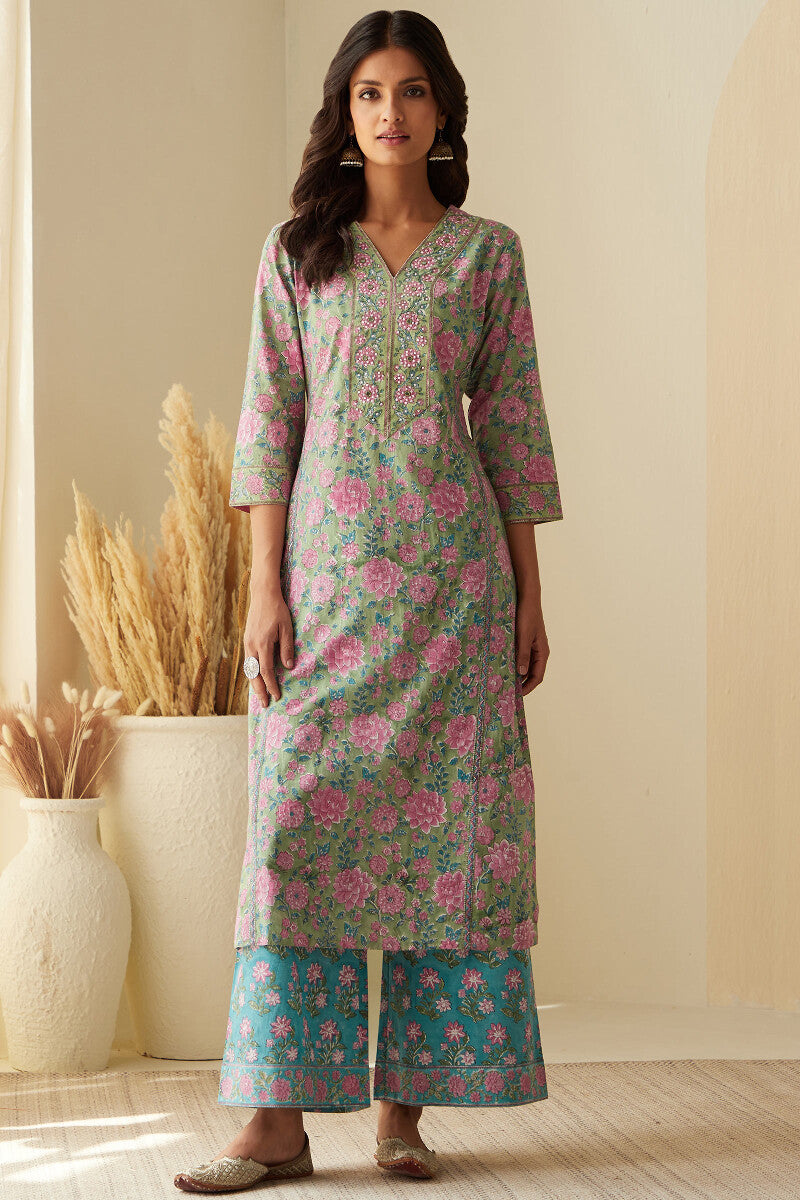Rosheen Dahlia Sanganeri Kurta