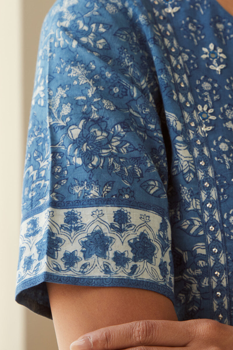 Sehra Noor Indigo Kurta