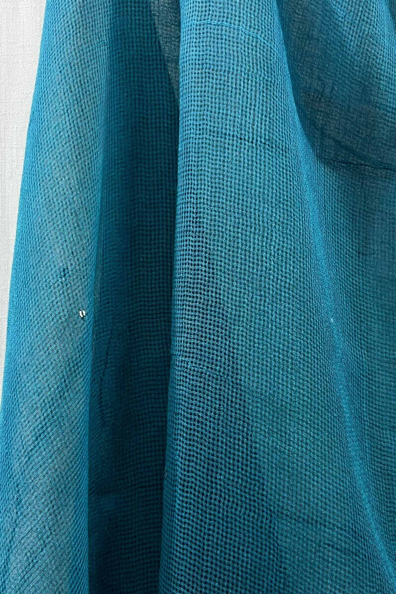 Blue Handcrafted Plain Dupatta