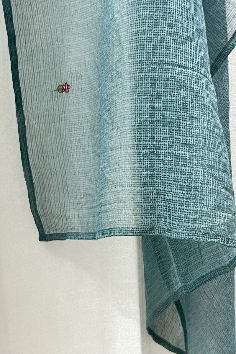 Blue Plain Dupatta