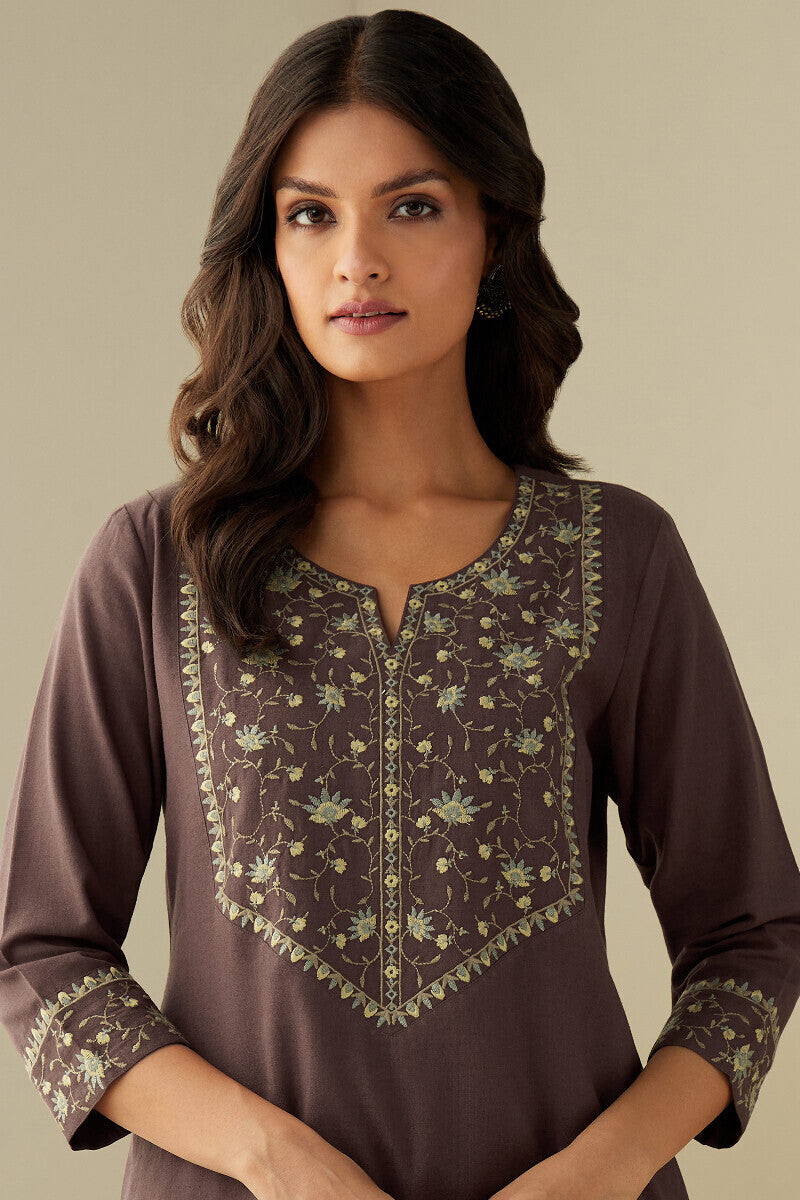 Roza Mahtab Brown Kurta