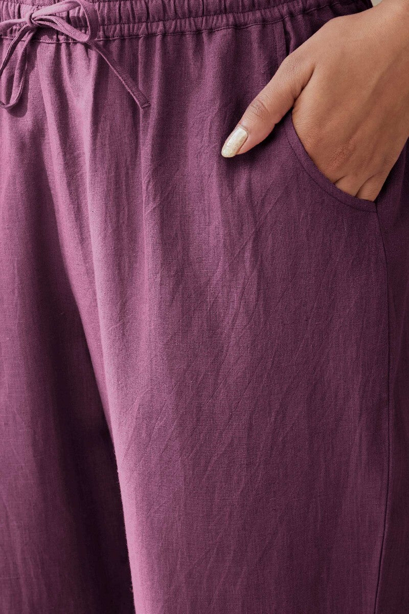 Surplus: Roza Seher Wine Narrow Pants