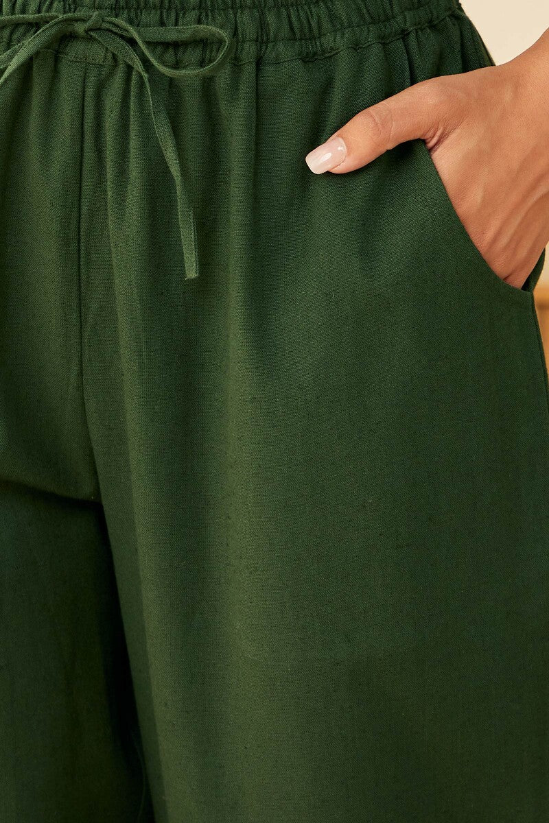 Roza Seher Green Narrow Pants