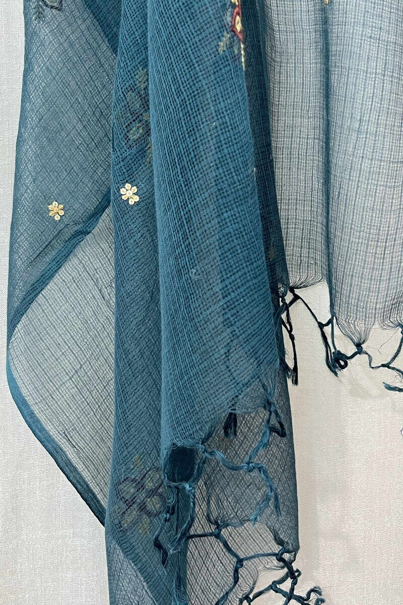 Dark Green Kota Dupatta