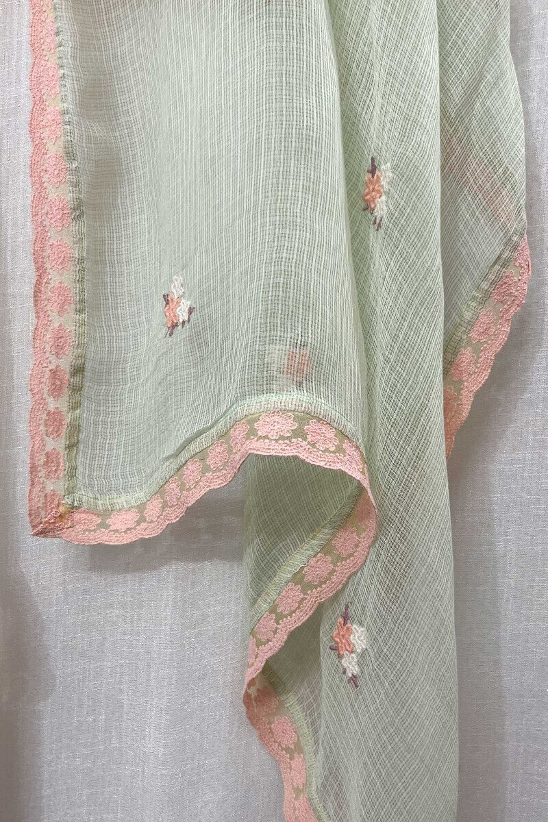 Green Embroidered Dupatta