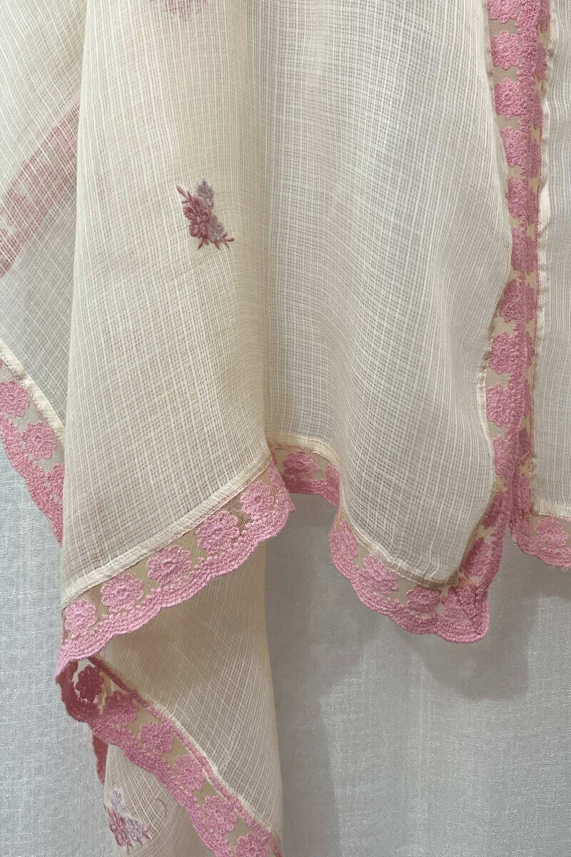 Yellow Embroidered Dupatta