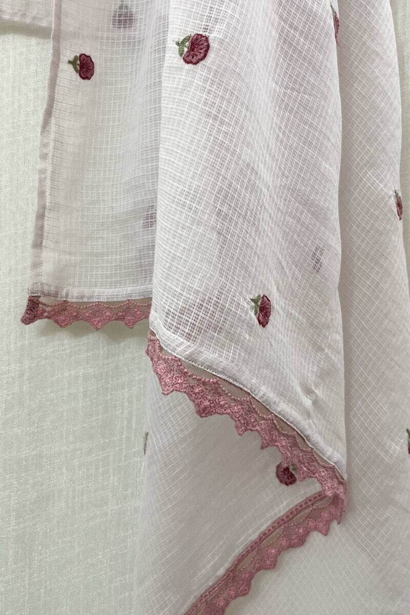 Purple Embroidered Dupattas