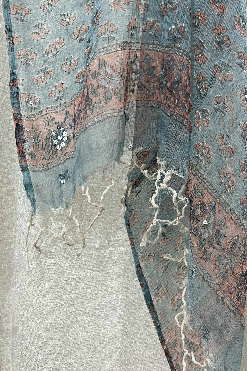 Kota Hand Block-Printed Dupatta