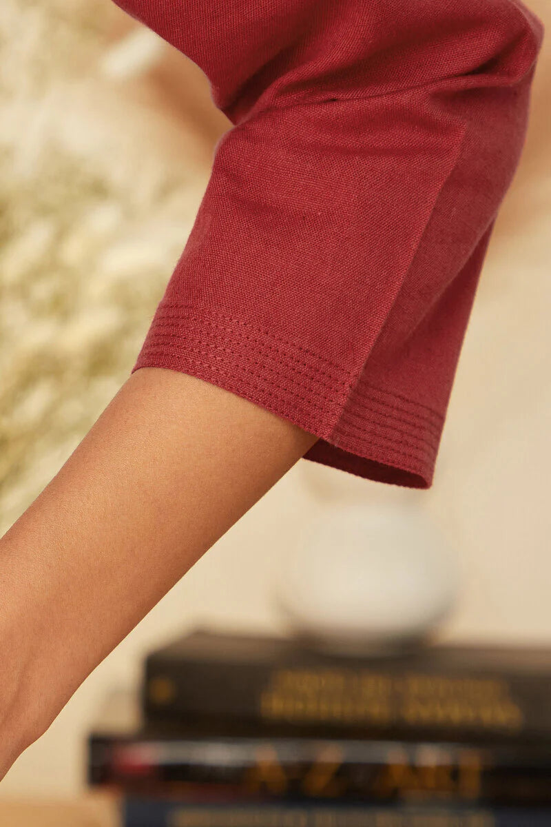 Roza Seher Crimson Red Kurta