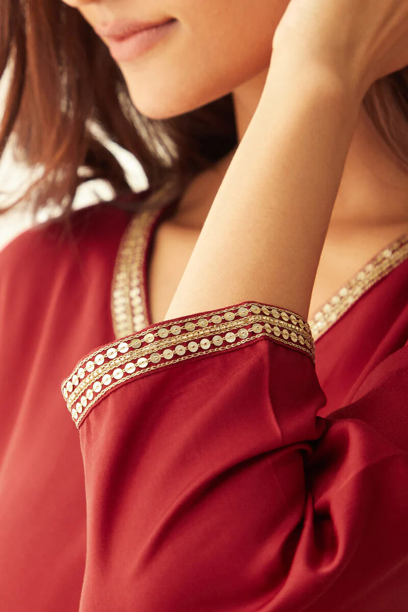 Mehrunissa Farah Red Kurta