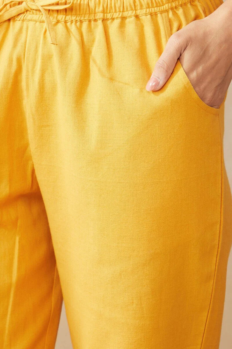Roza Zoya Mustard Narrow Pants