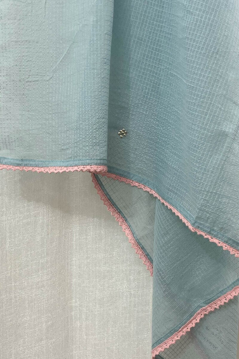 Blue Kota Embroidered Dupatta