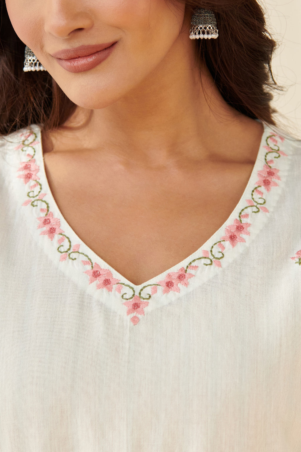 Mehraab Rumeha Off White Kurta