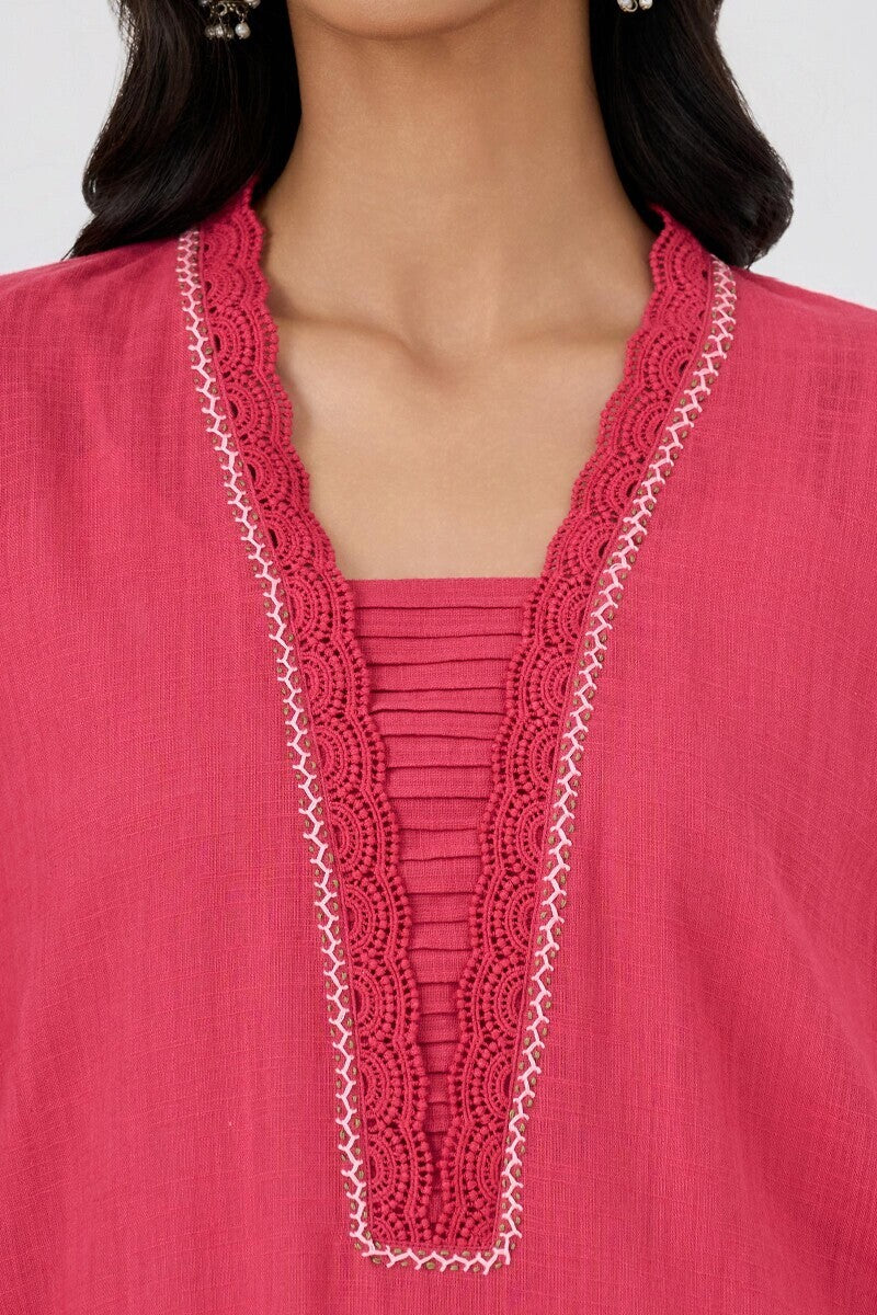 Roza Sehreen Raspberry Kurta