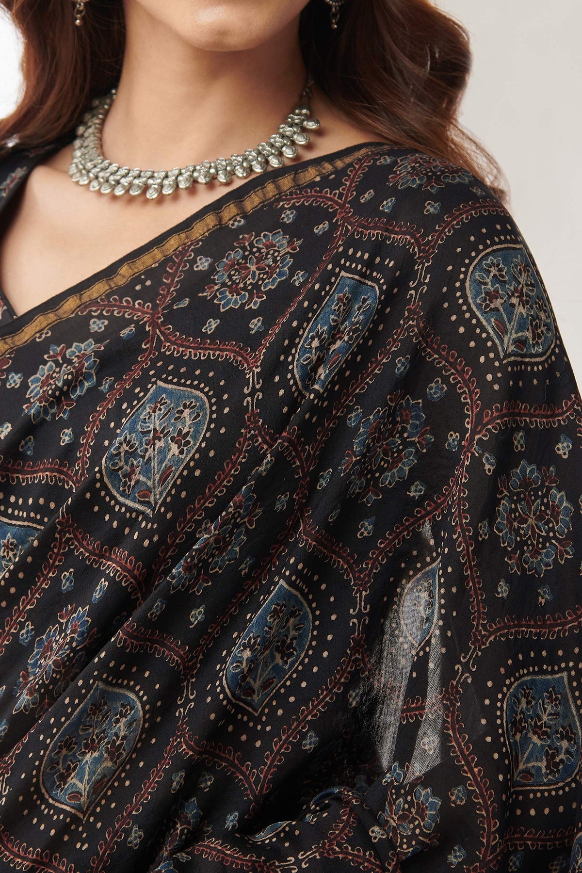 Sehra Afreena Ajrak Saree
