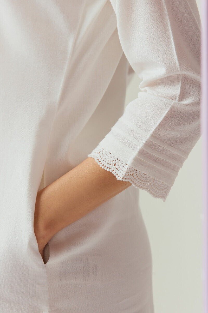 Roza Sehreen White Kurta