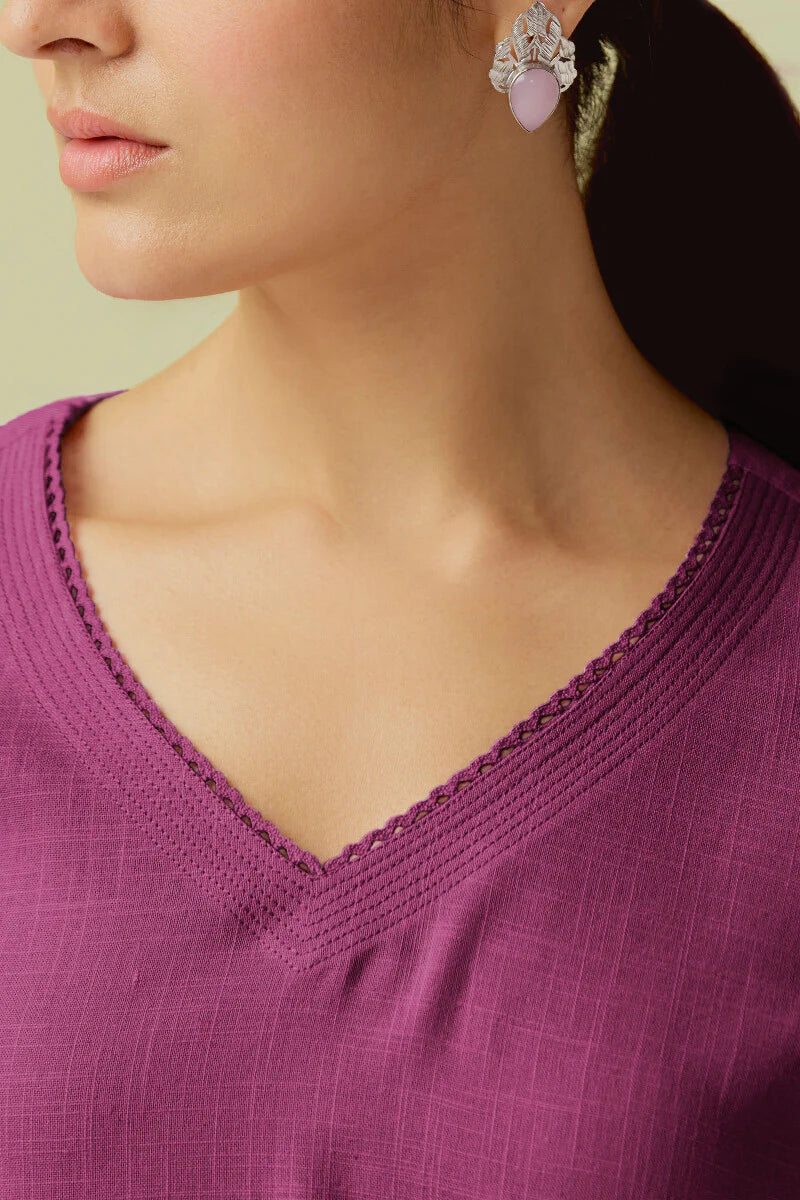 Surplus: Roza Sahira Wine Kurta