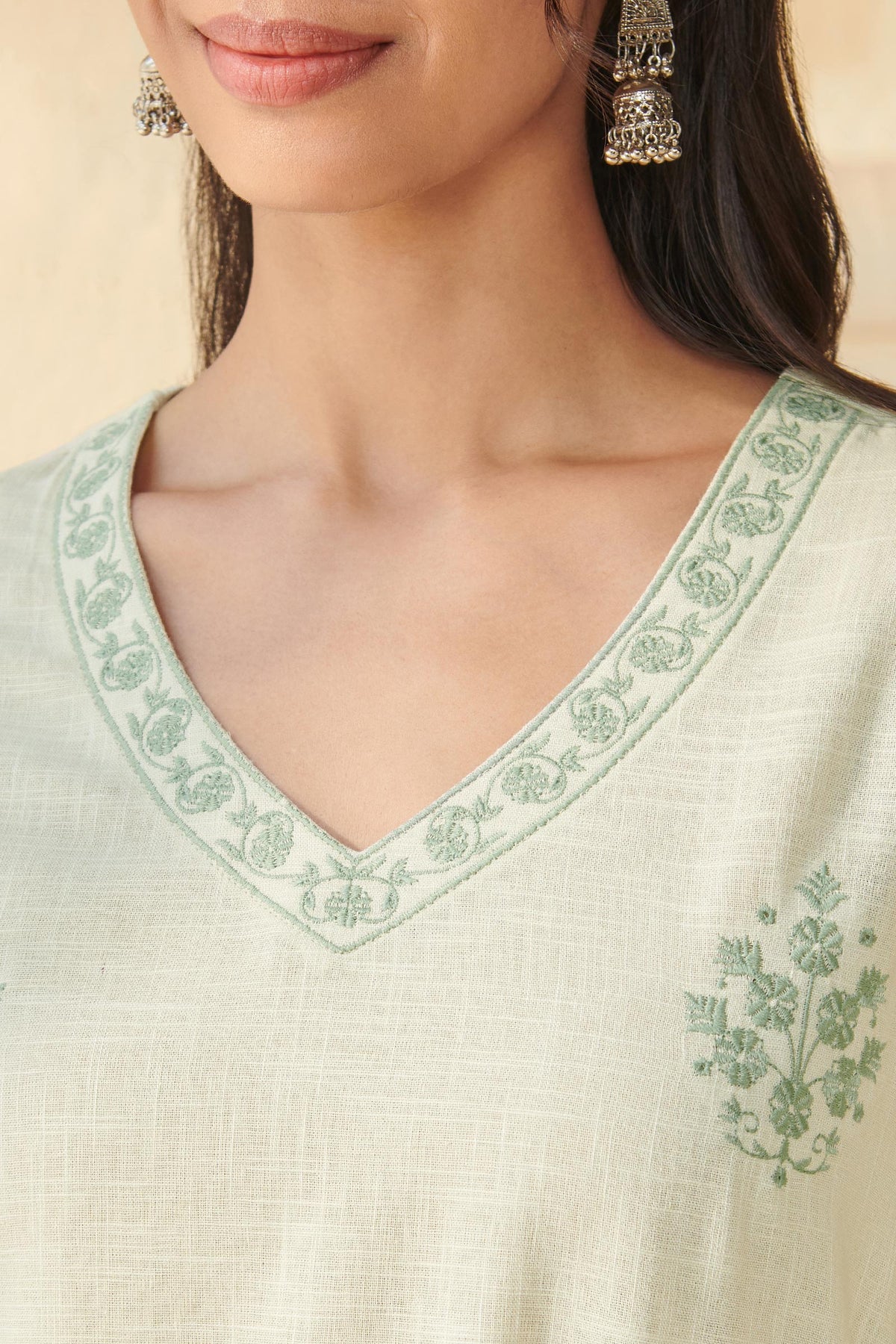 Mehraab Nargis Beige Kurta