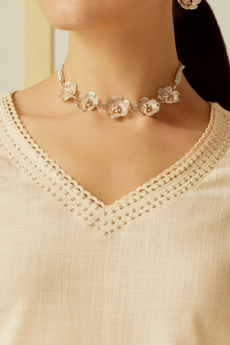 Surplus: Roza Zara Cream Kurta