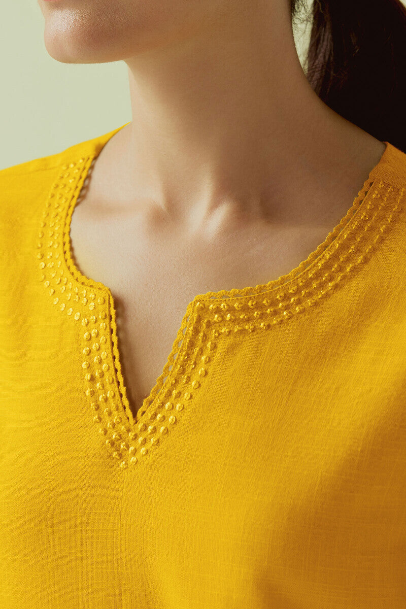Roza Seerat Yellow Kurta