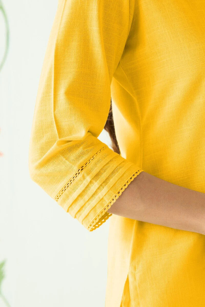 Surplus: Roza Seerat Yellow Top