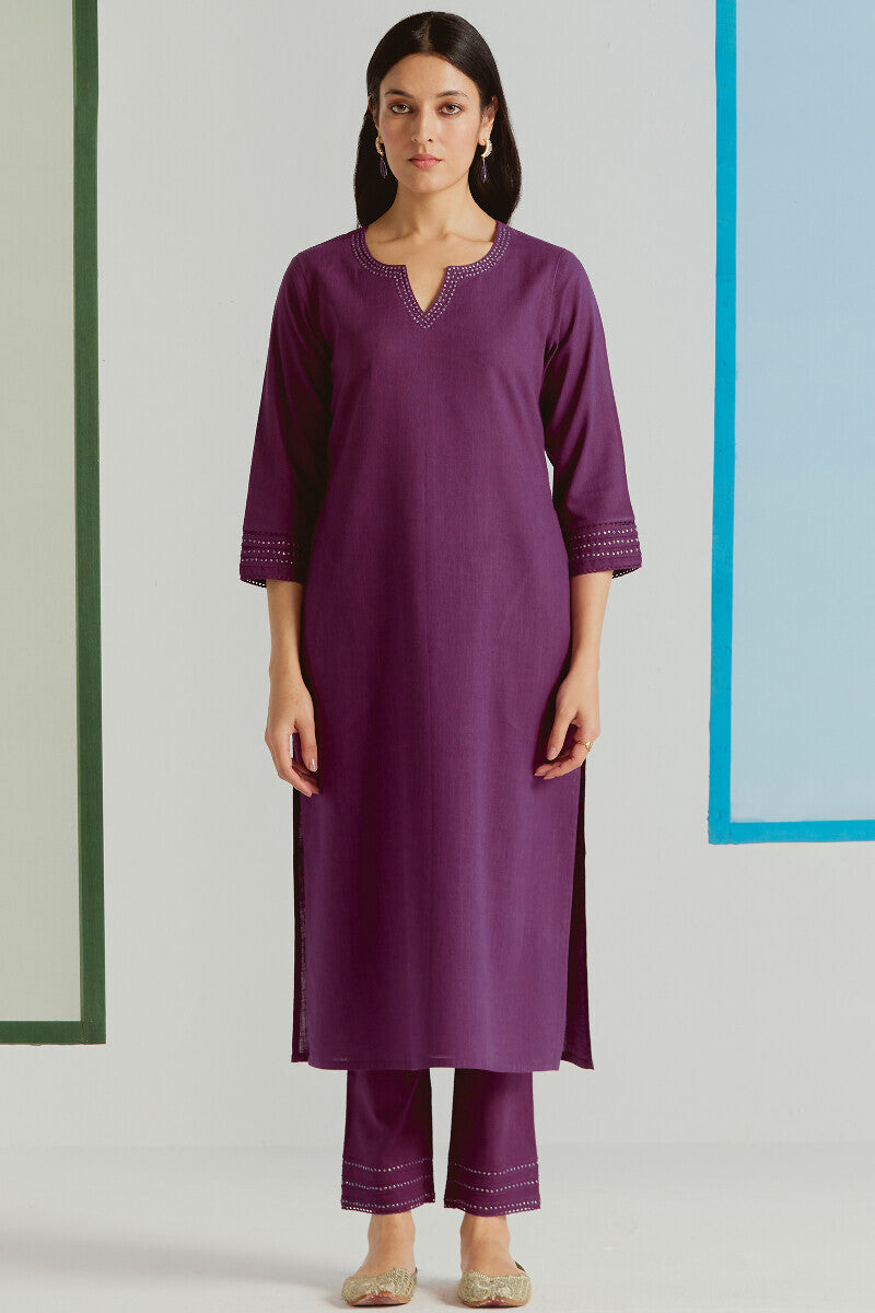 Roza Seerat Purple Narrow Pants