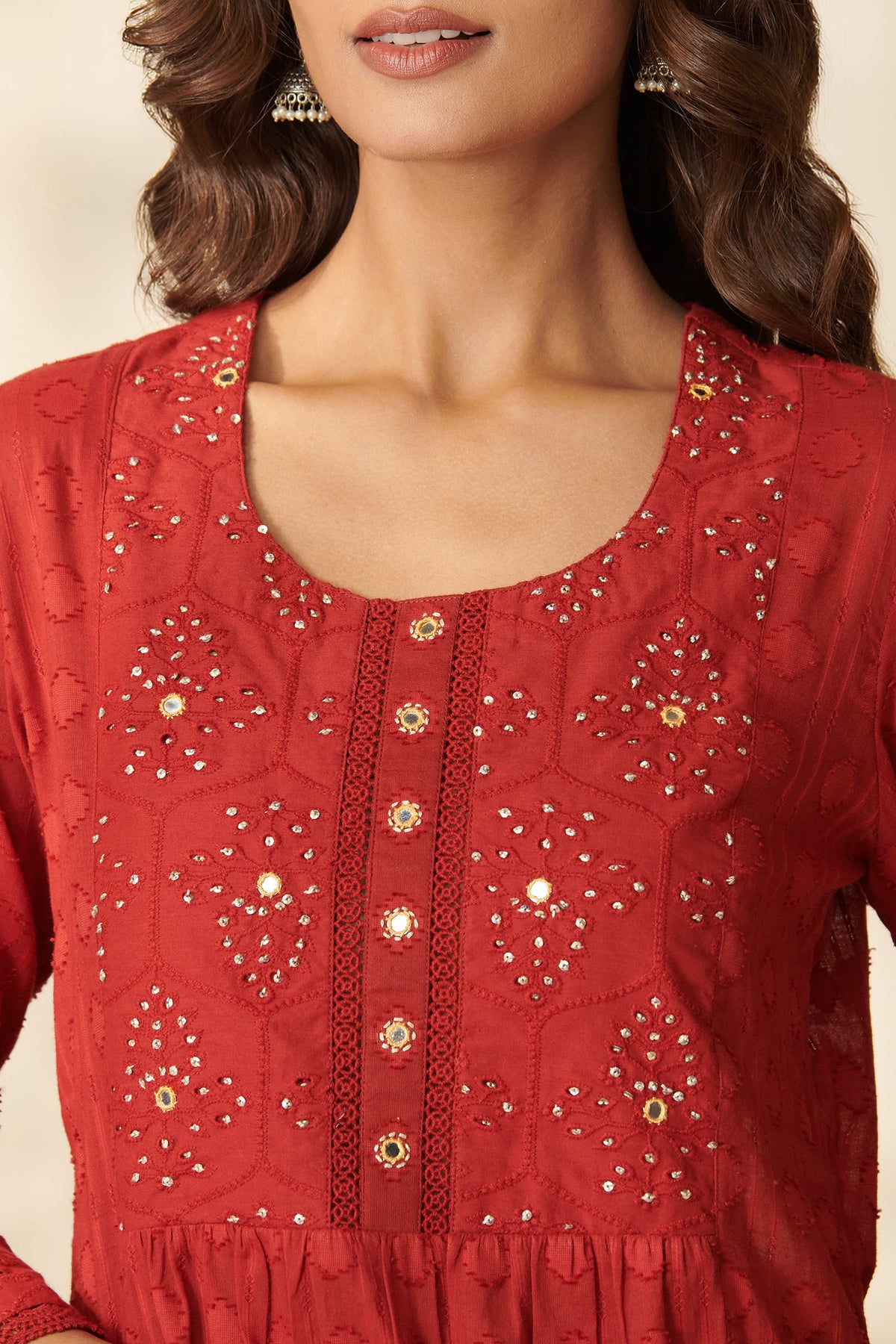 Roza Sureena Ruby Red Kurta