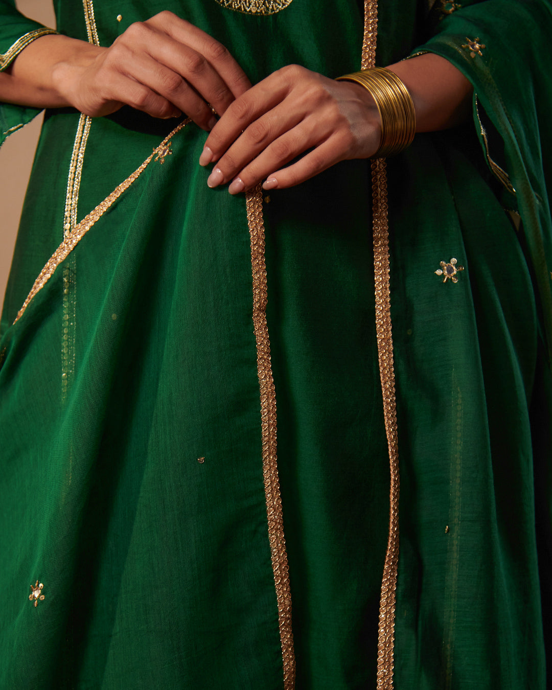 Roshanara Tasnim Emerald Green Dupatta