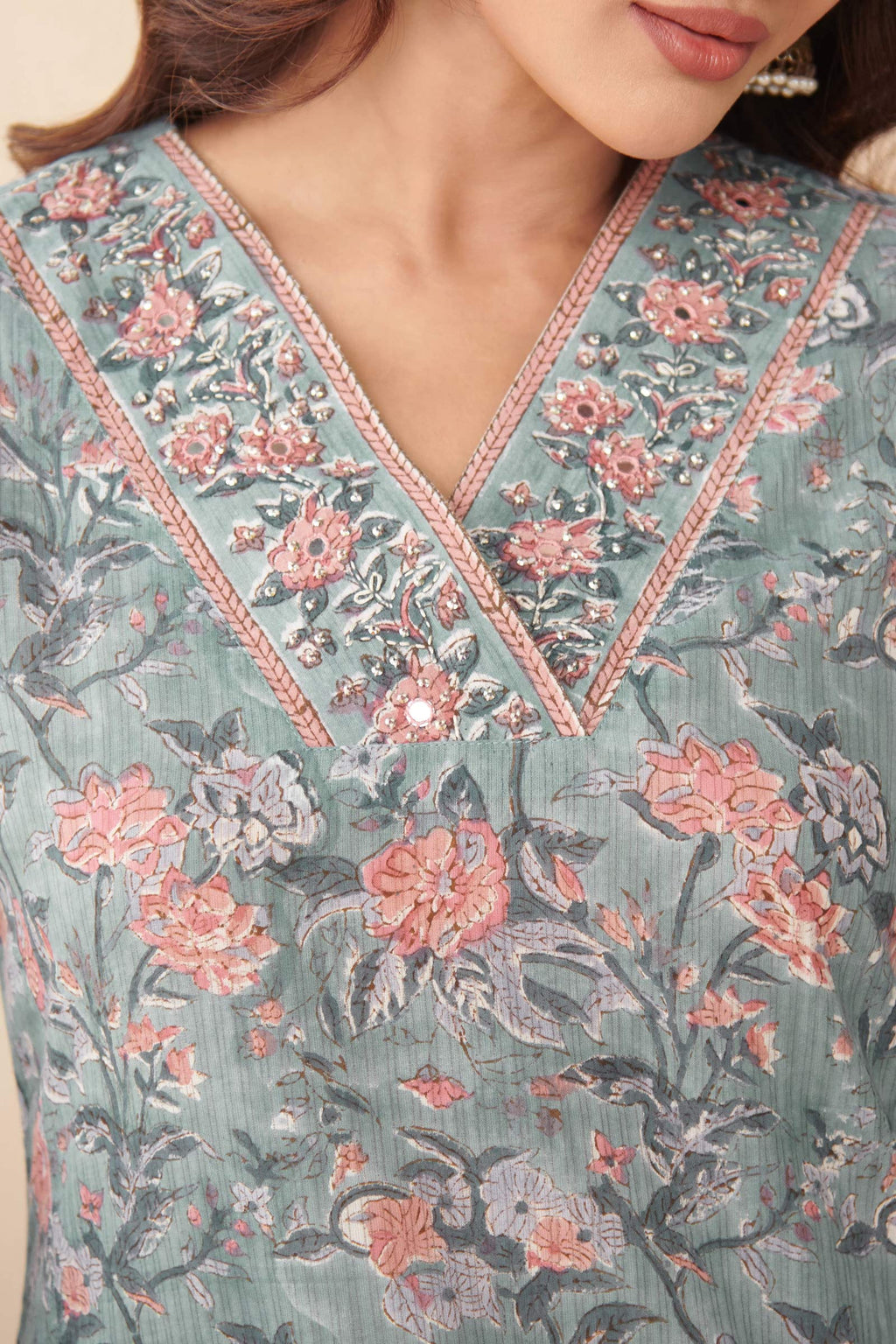 Nasrine Mahi Sanganeri Kurta