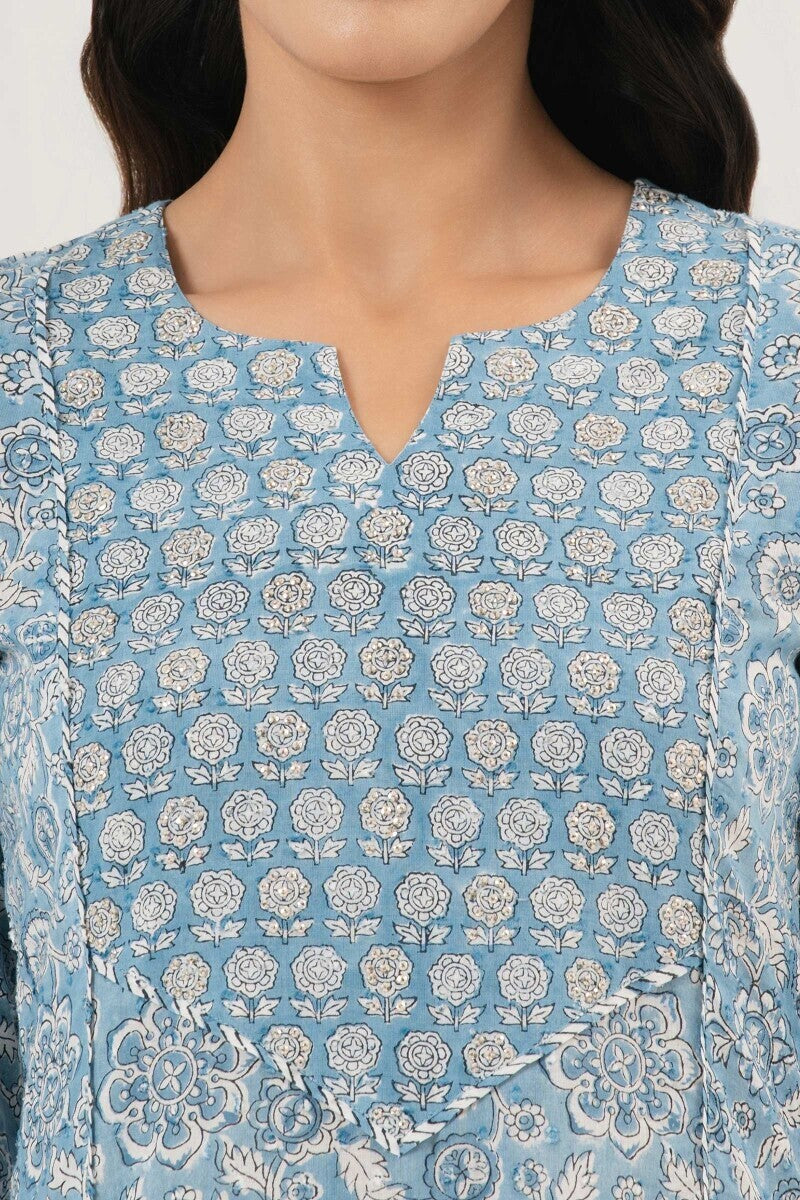 Neelofar Gulbano Sanganeri Kurta