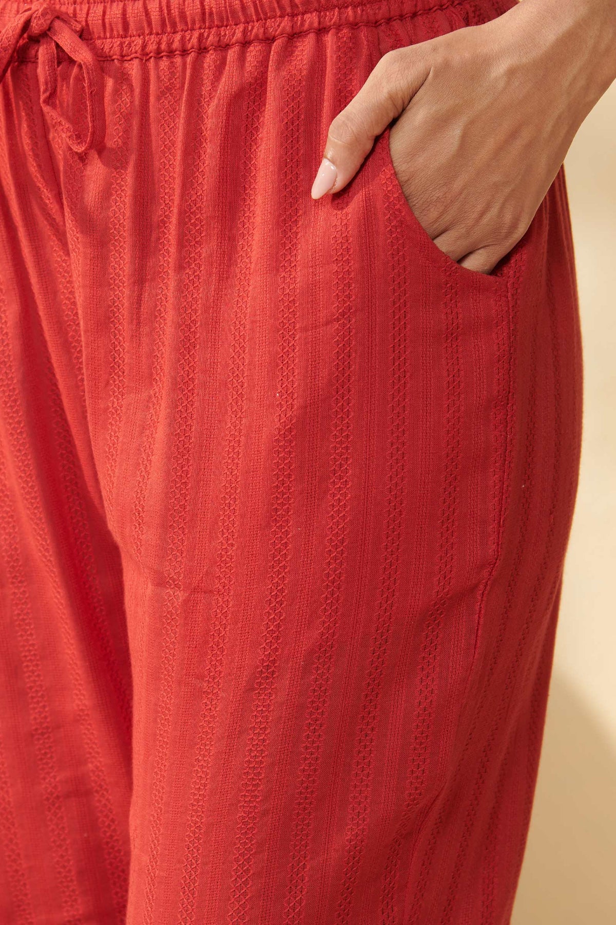 Roza Tara Brick Red Narrow Pants