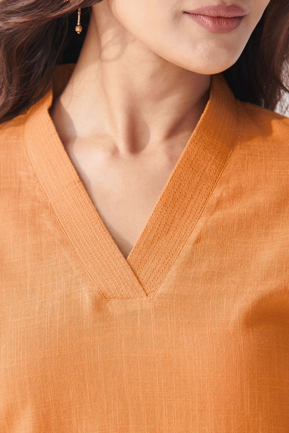 Roza Sarai Orange Kurta